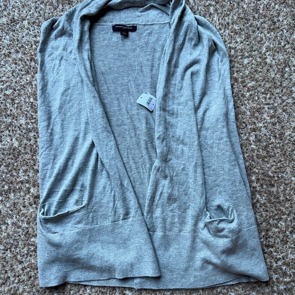 NWT Banana Republic Sleeveless Cardigan Open Front Size Small Gray - Picture 1 of 5